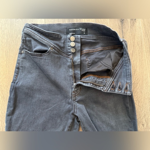 Veronica Beard Beverly Skinny Flare High Rise Jeans in Moonlight Size 29 - Picture 2 of 13